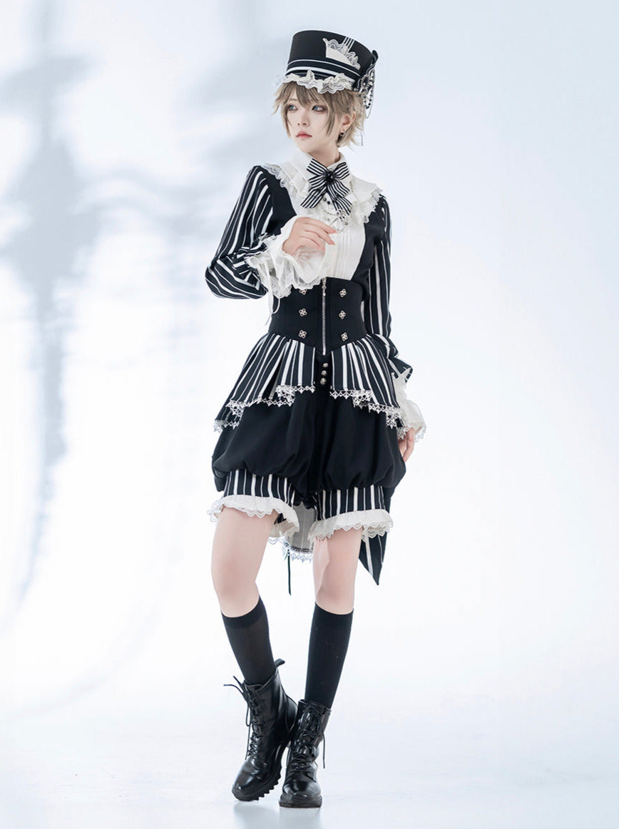 Lolita Retro Shirt + Wonderful Prince Trick Elegant Shorts