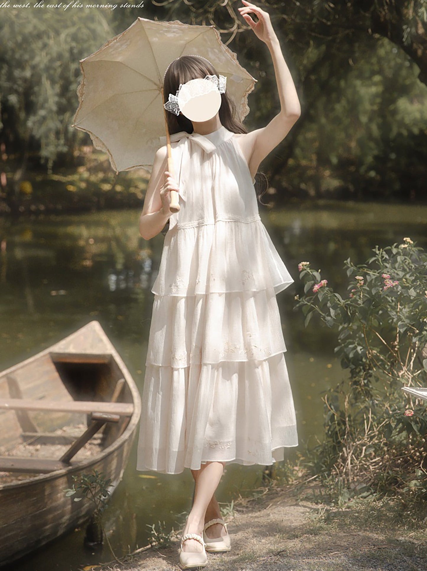 Embroidery Cake Fairy Moonlight Dress Neck Halter