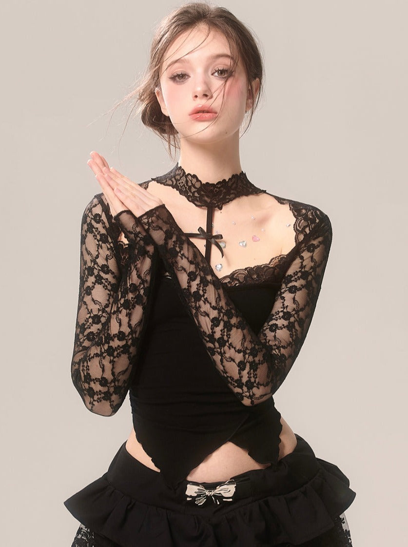 Open Tops Neck Lace Halter