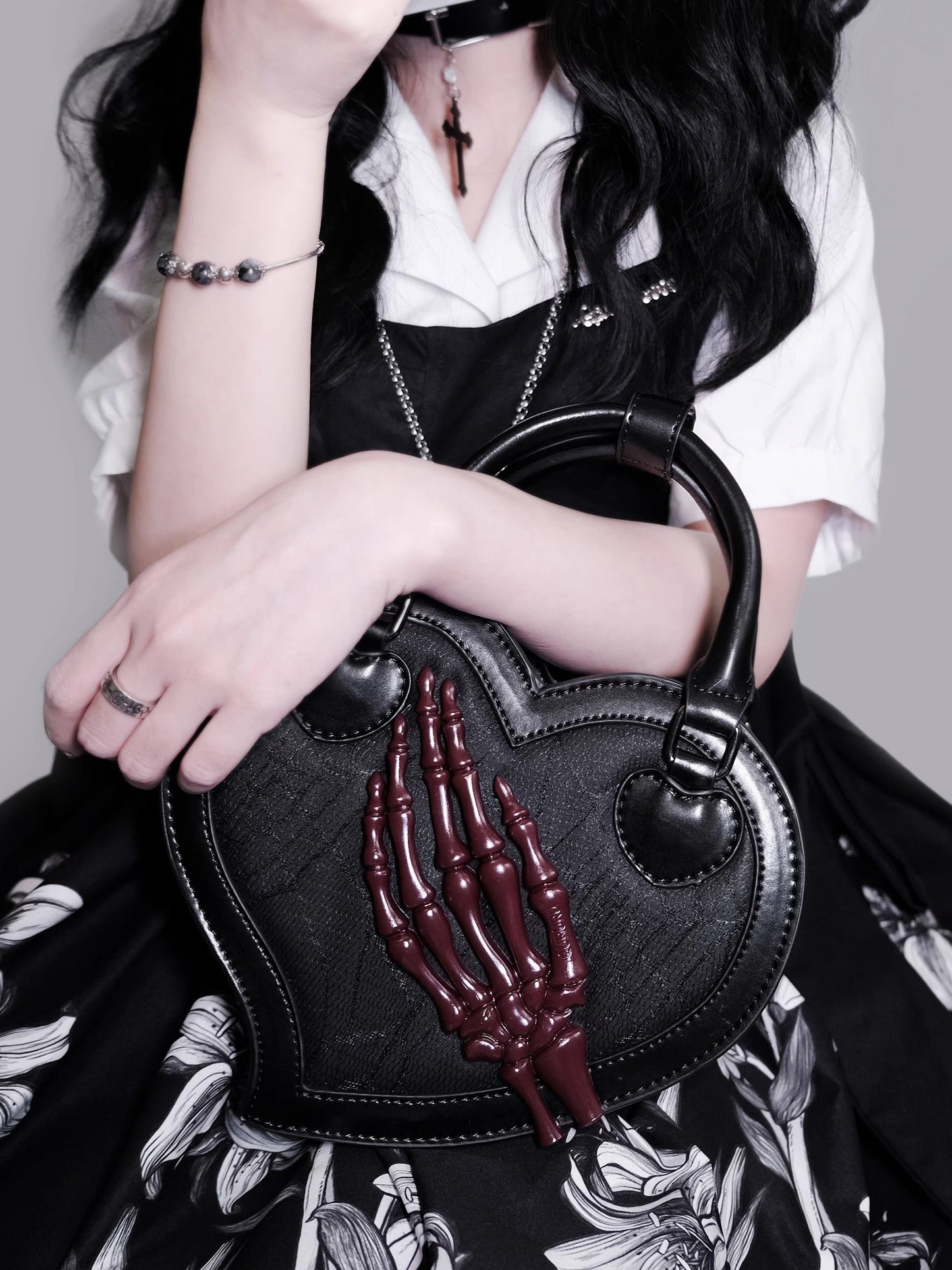 Heart Twilight Invitation Crow Skull Bag
