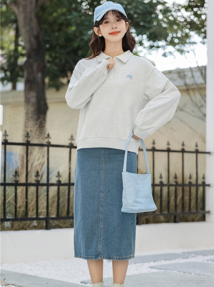 College Style Polo Casual Tops