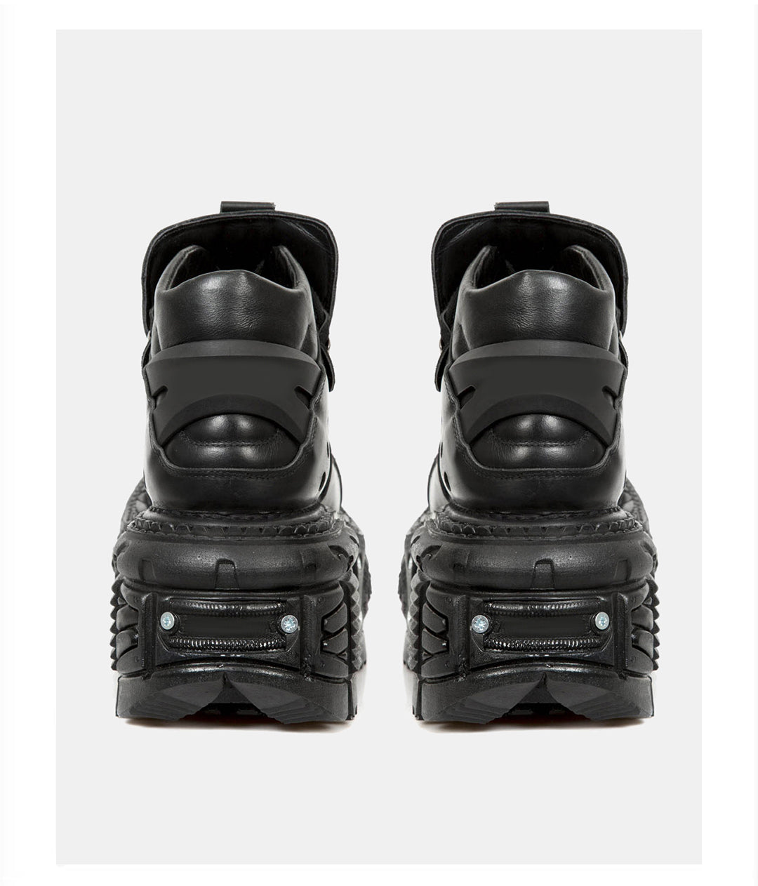 Kette Punk Metal Plateau Schlichte dunkle Schuhe High-Top
