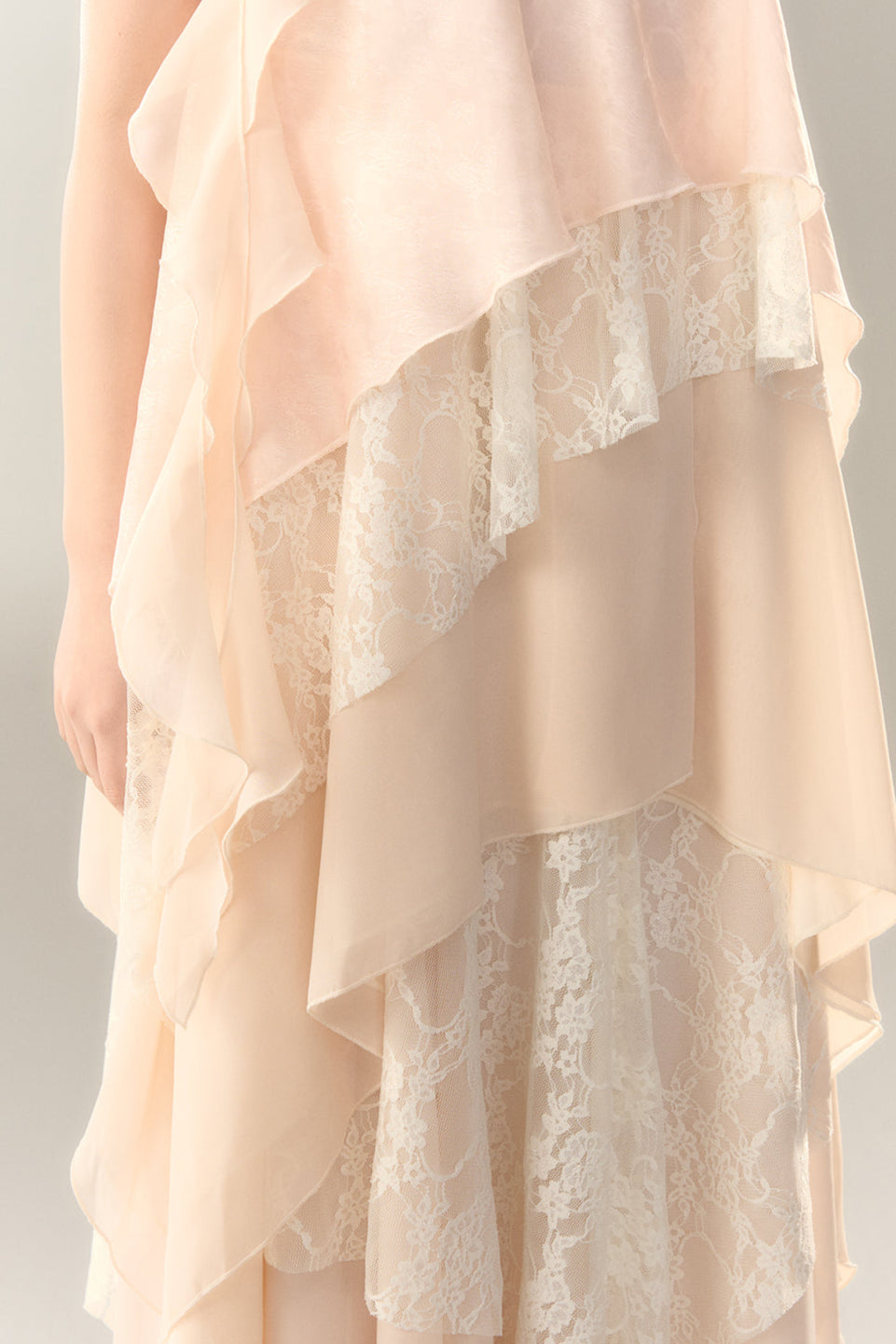 Roselle Irregular Dress Long Multi-Layered Heavy Skirt
