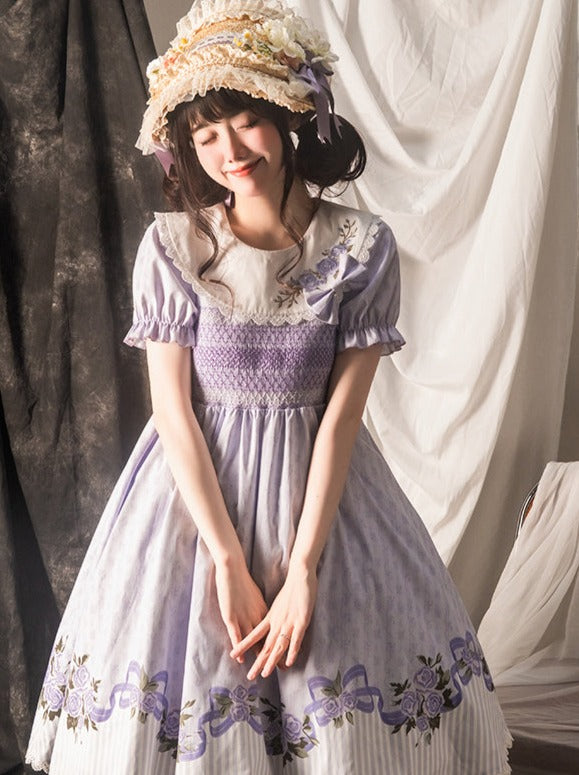 Lolita Flower Elegant Girl Retro Dress