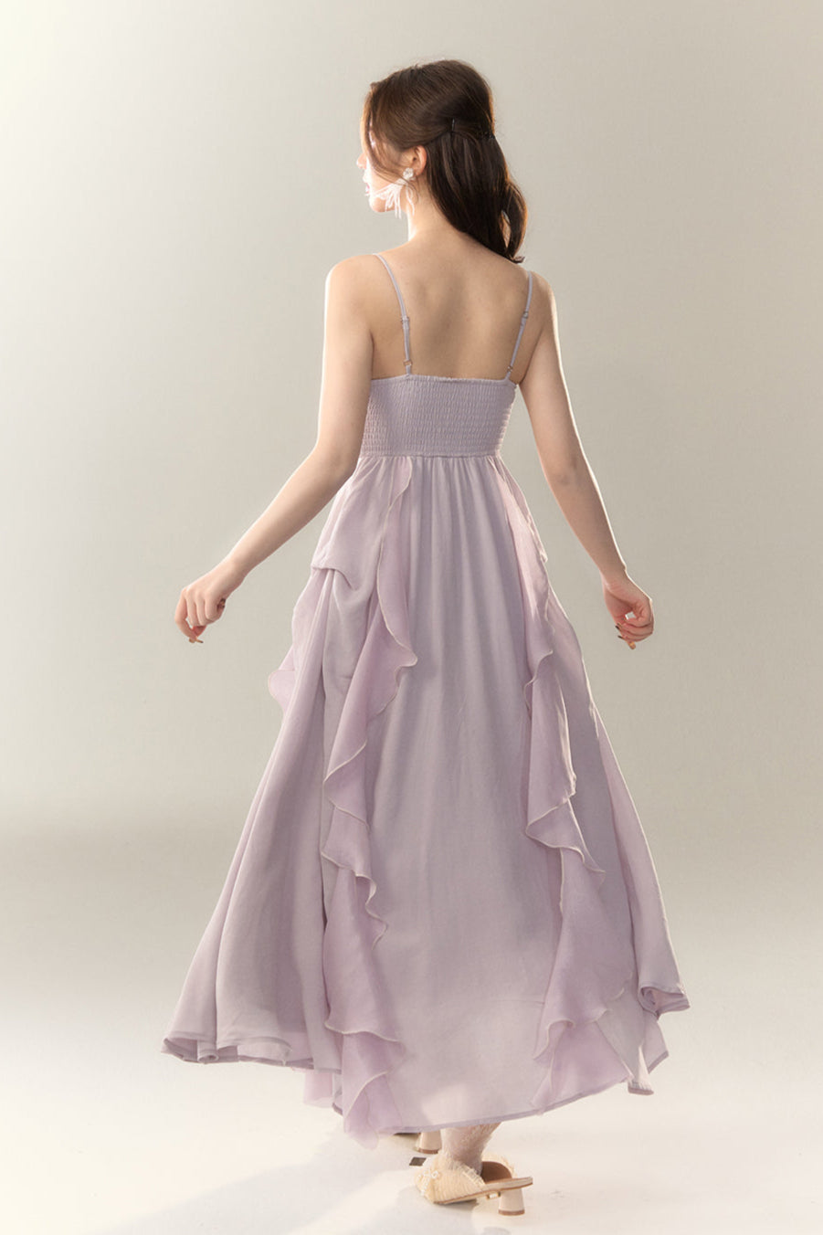 Rose Dress Work Heavy Ruffle Manta