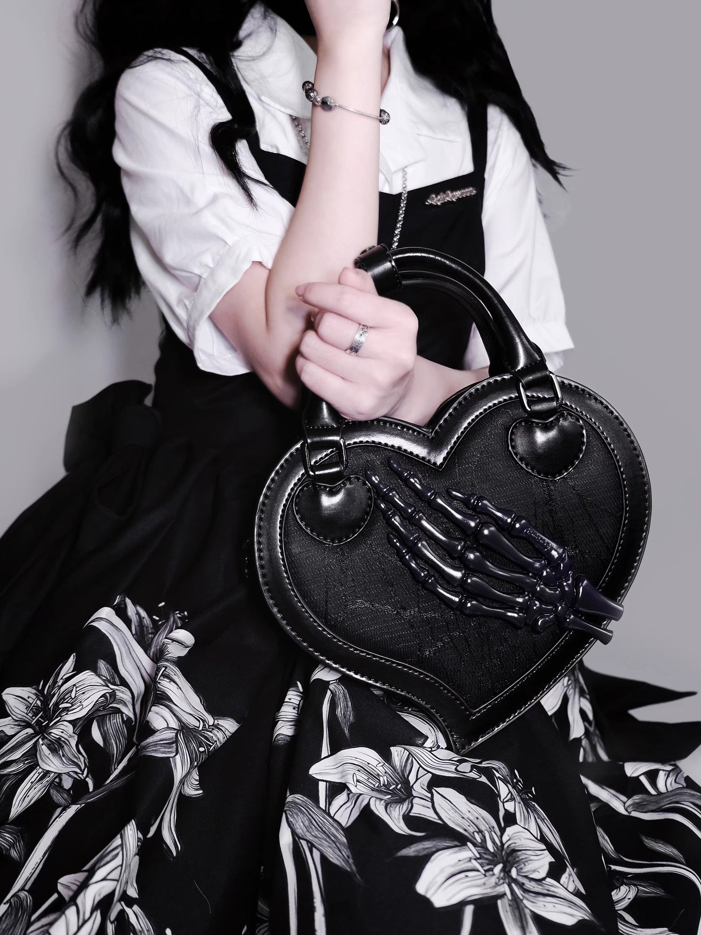 Heart Twilight Invitation Crow Skull Bag