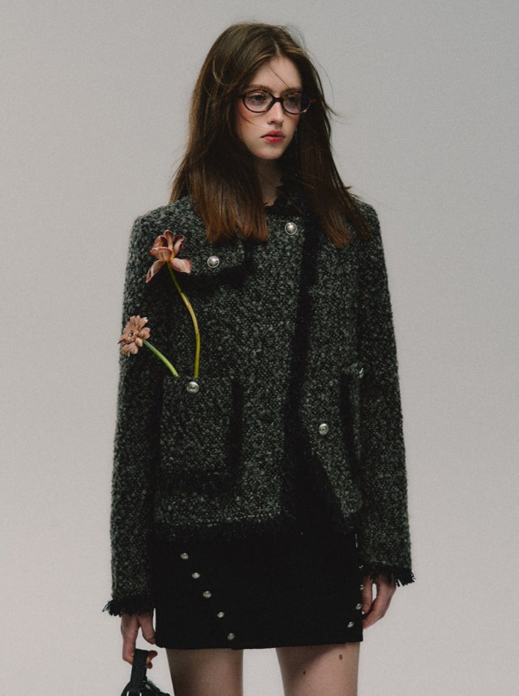 Veste Grand Or Ton Tweed Petit Fre