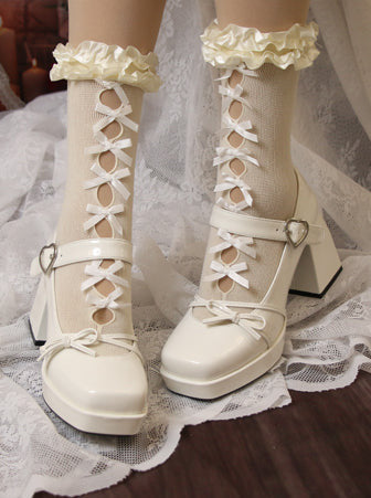 High Mary Elegante Lolita Französische Zehenabsätze Jane Square