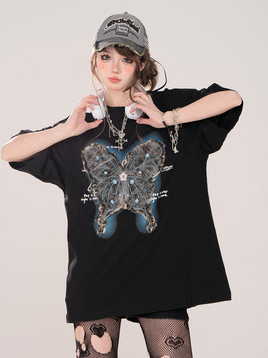 バタフライTシャツ アメリカンルーズストリート