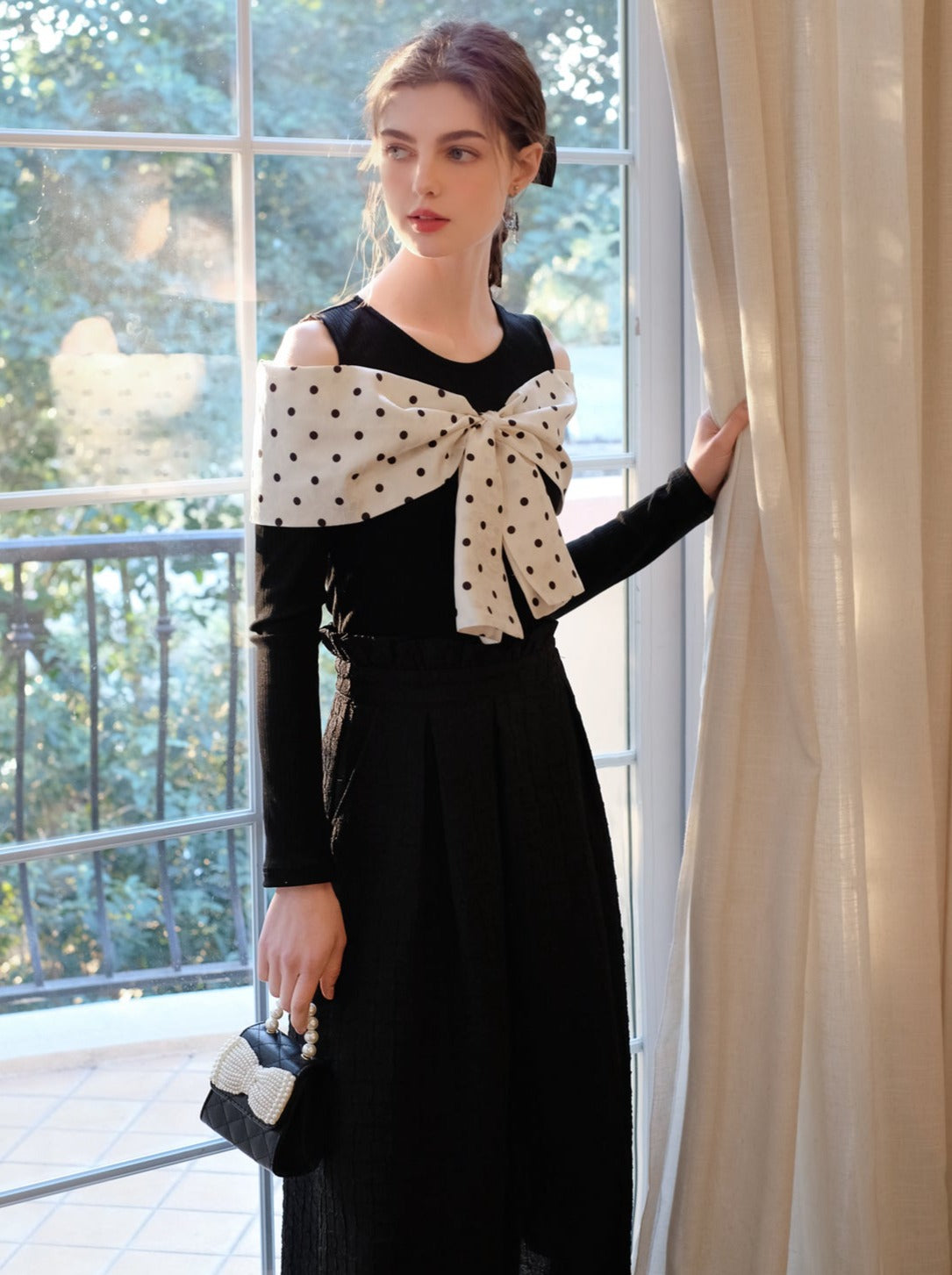 Long Skirt Brown Bob Top Dot Queen + Sugar