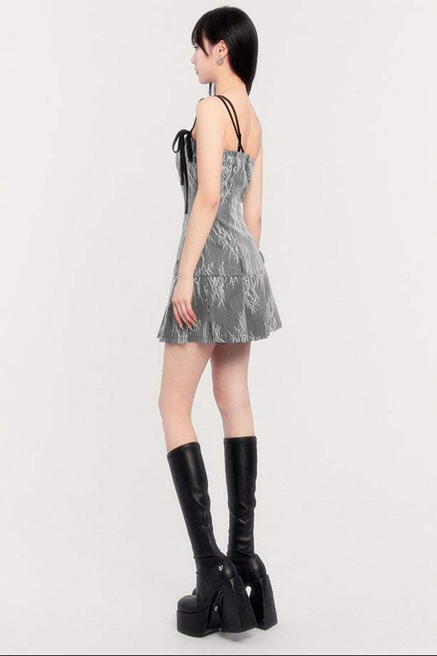 Modekleid Asymmetrisch plissiert
