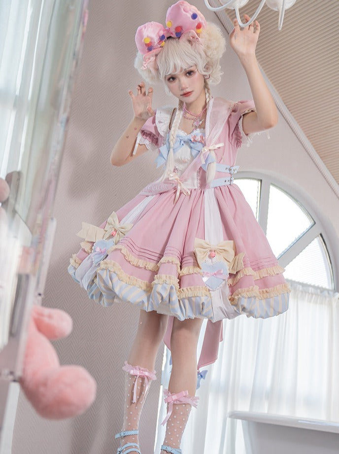 スイートドレスロリータ猫ヒョウ柄