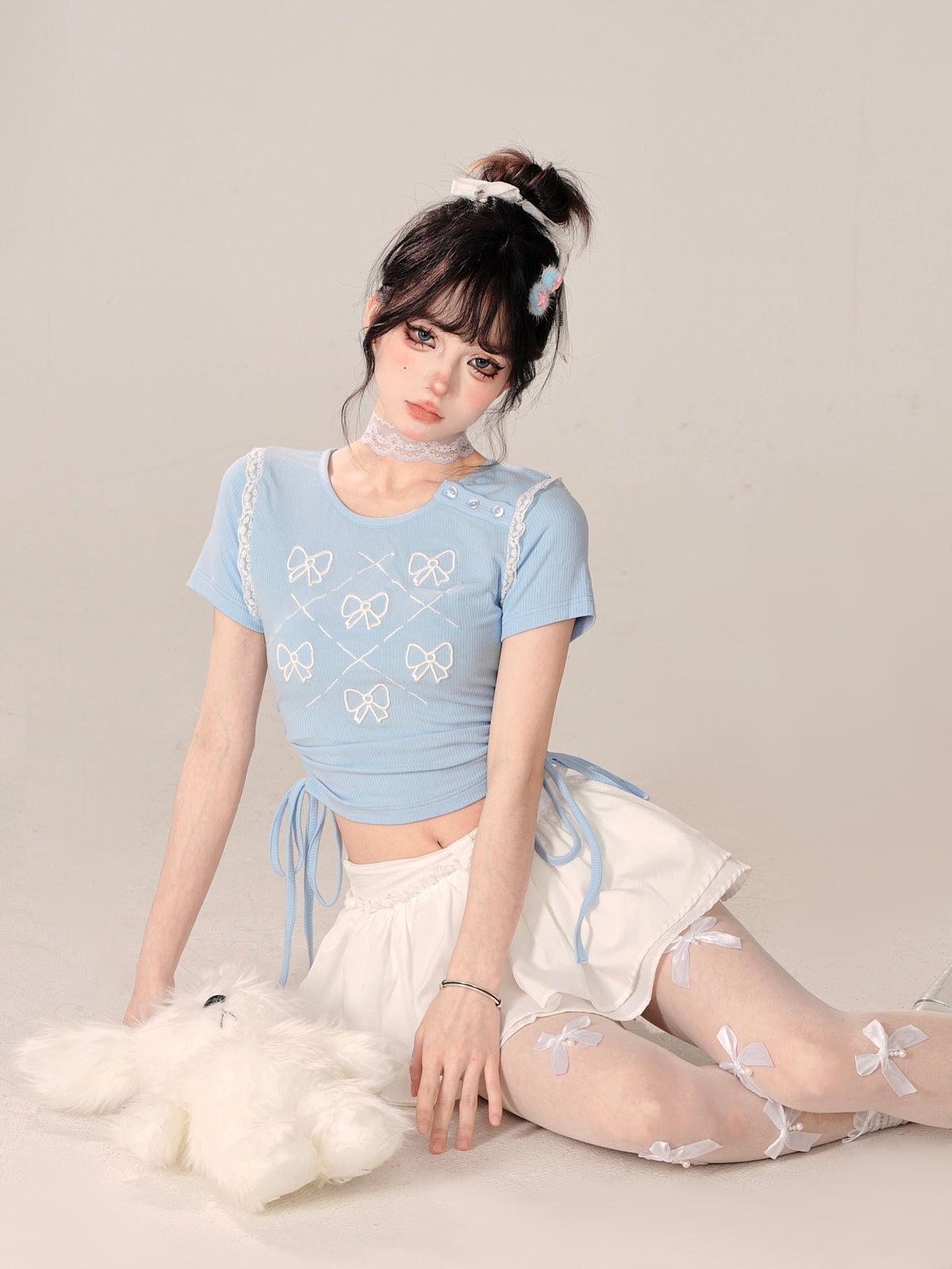 Ribbon Short Fit Sweet Slim Top