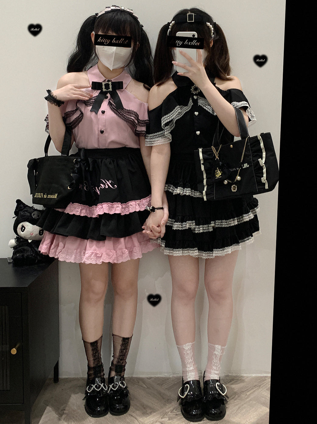 ランドマイン オフショルダー レースシャツ