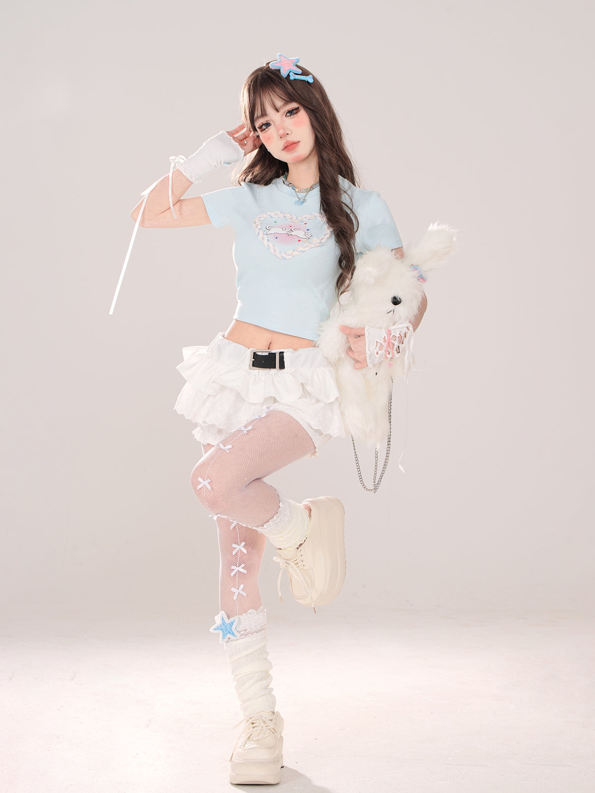 T-Shirt American Neck Love Short Round Cat