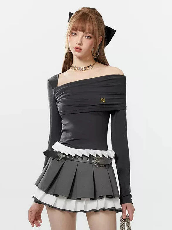 Asymmetrical Off-the-shoulder Top