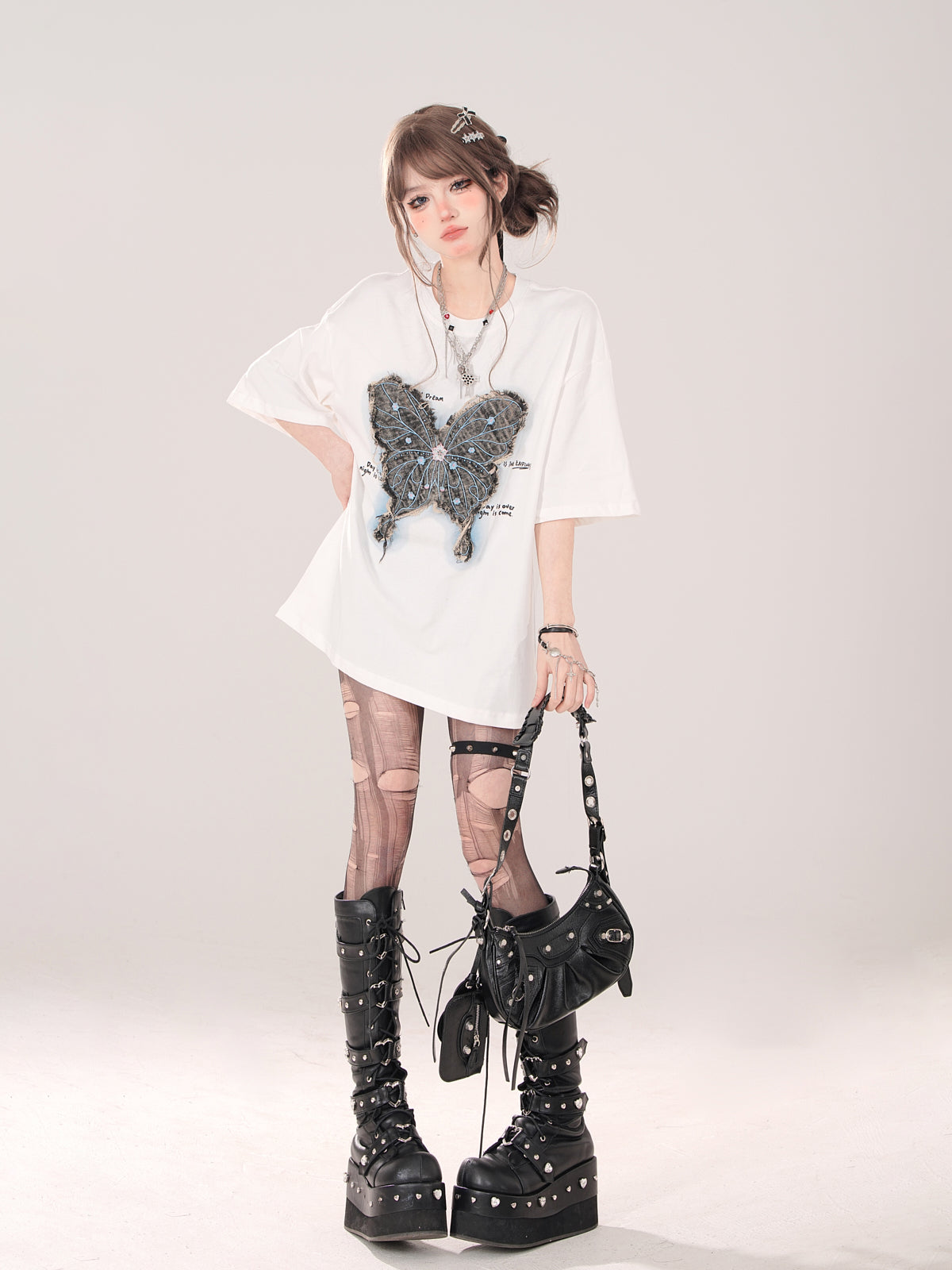 Butterfly T-Shirt American Loose Street