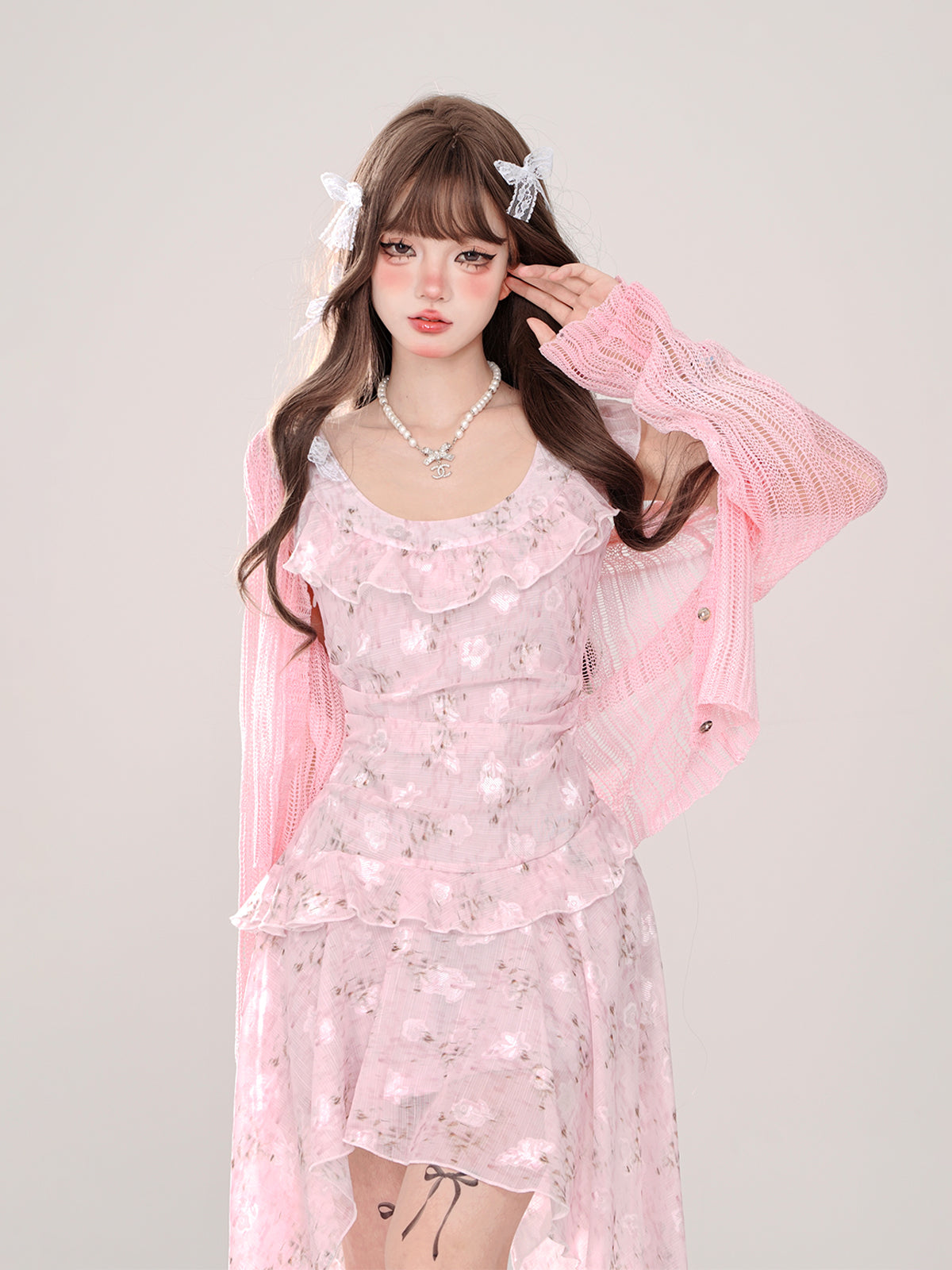 Summer Love Sheer Letter Knit Cardigan