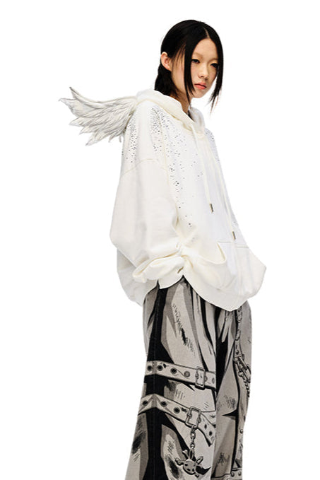 Angel Hoodie Starburst Sweatshirt