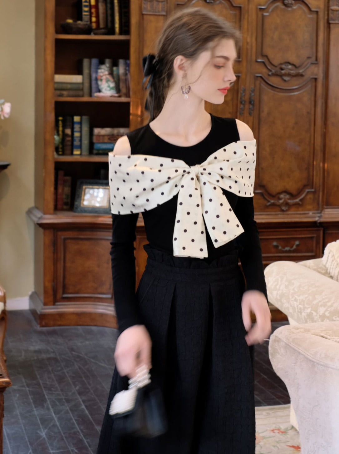 Long Skirt Brown Bob Top Dot Queen + Sugar