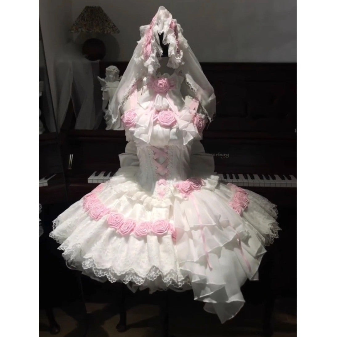 Elegant Pink White Lolita Dress BE007