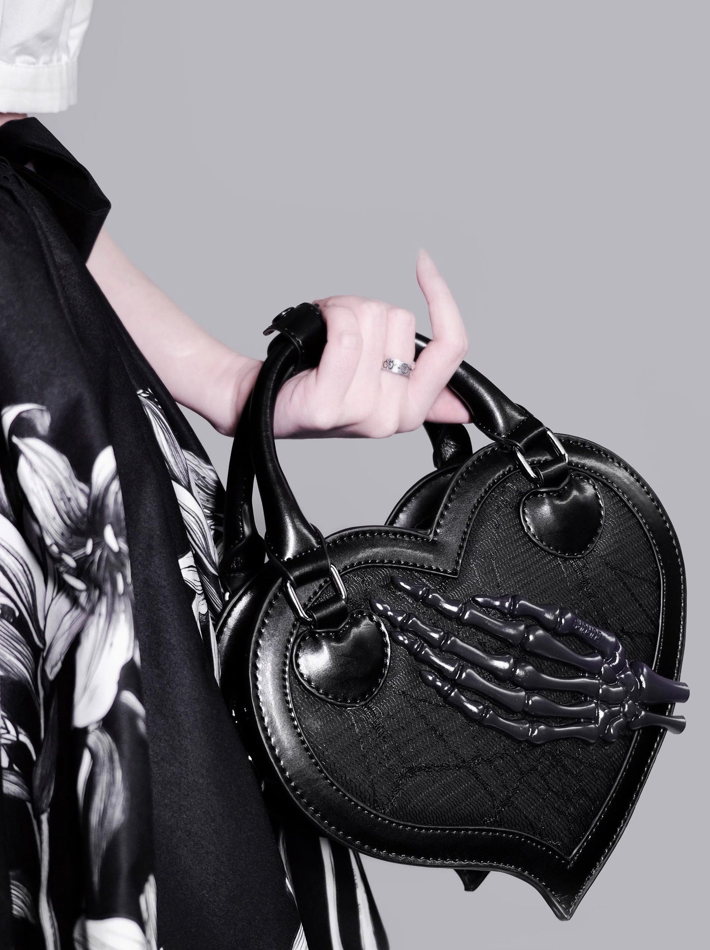 Heart Twilight Invitation Crow Skull Bag