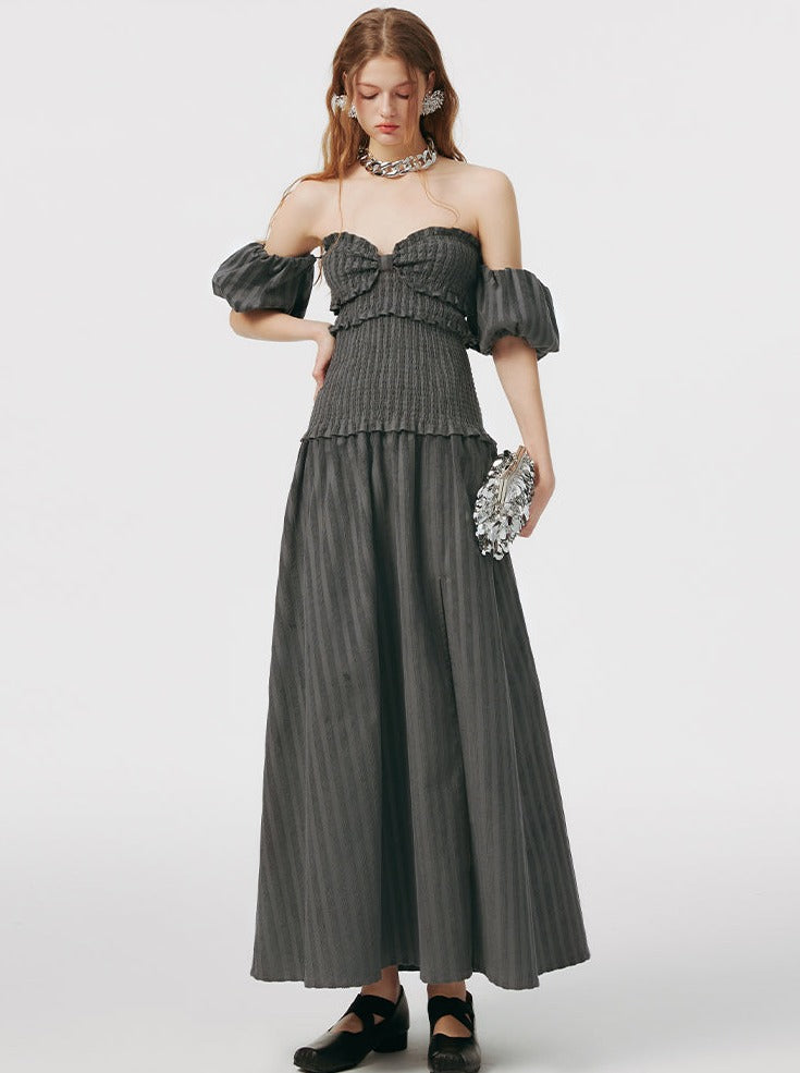 Top Long Tube Off-the-shoulder Dress