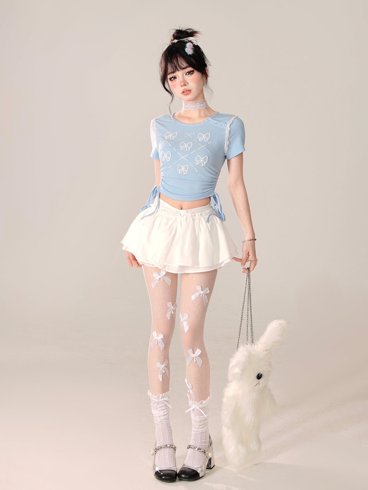 Ribbon Short Fit Sweet Slim Top