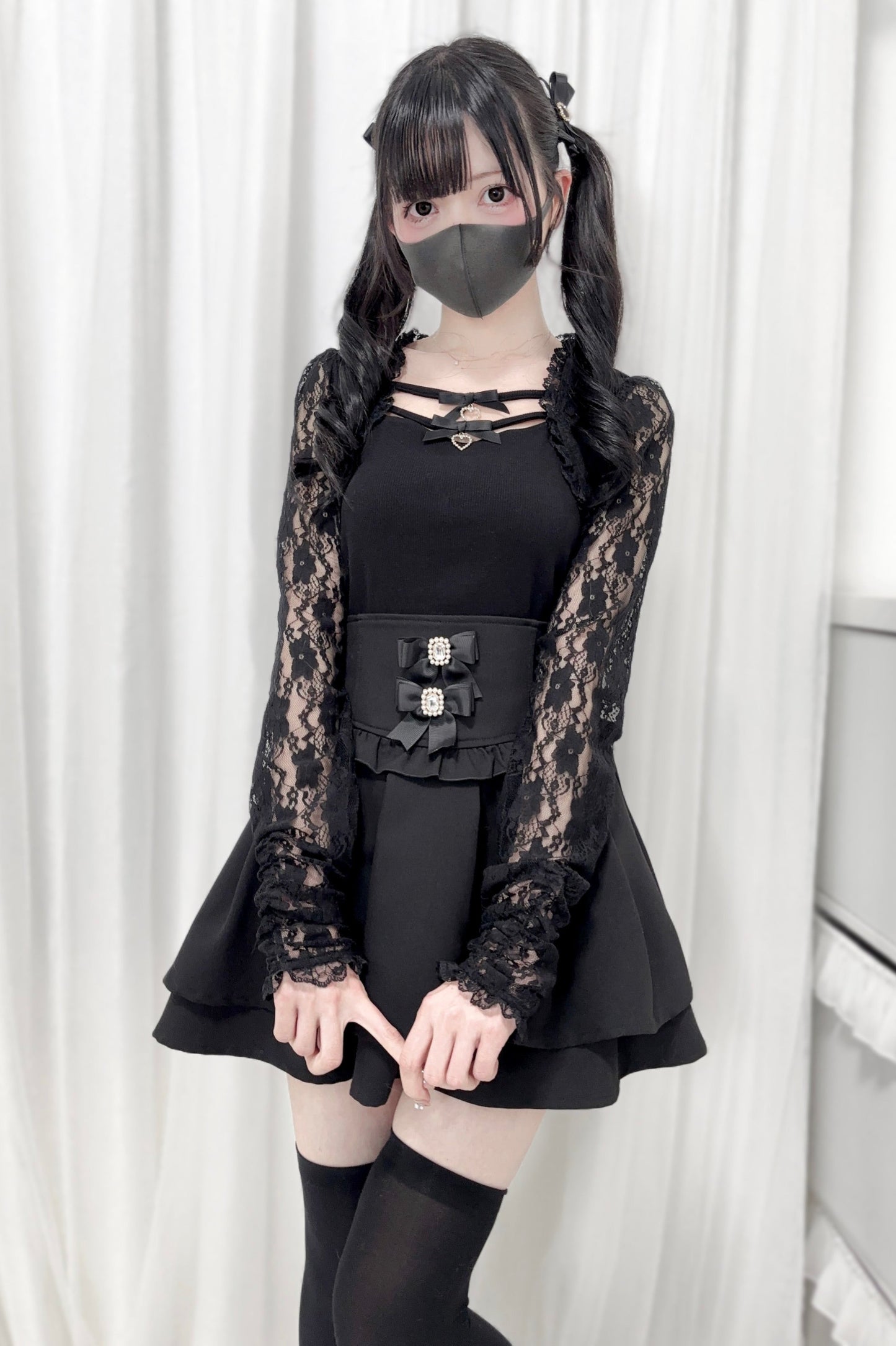 Lace Sheer Top Open Collar Reservations