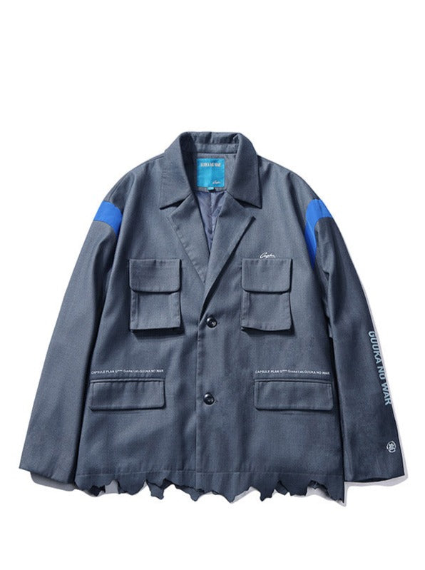 Veste ample multi-poches grise