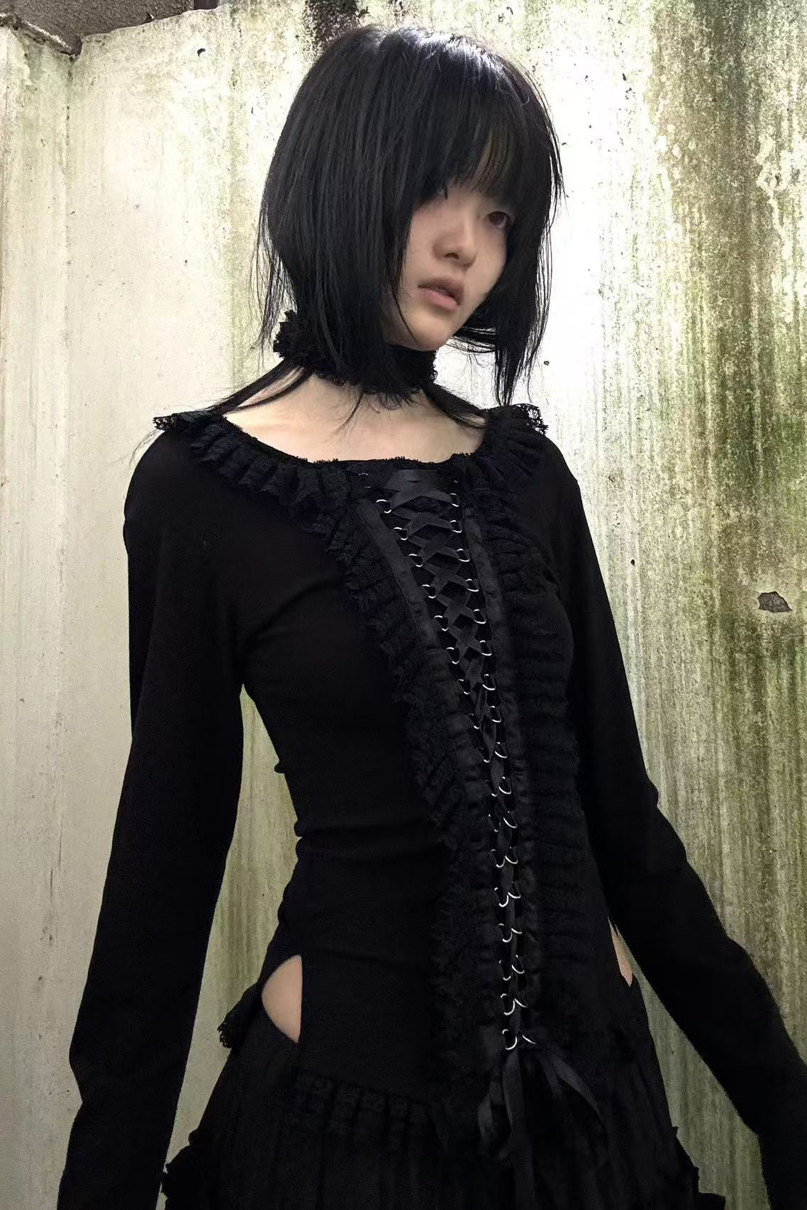 Shirt Pumpkin Lace Bottom Pants Velvet