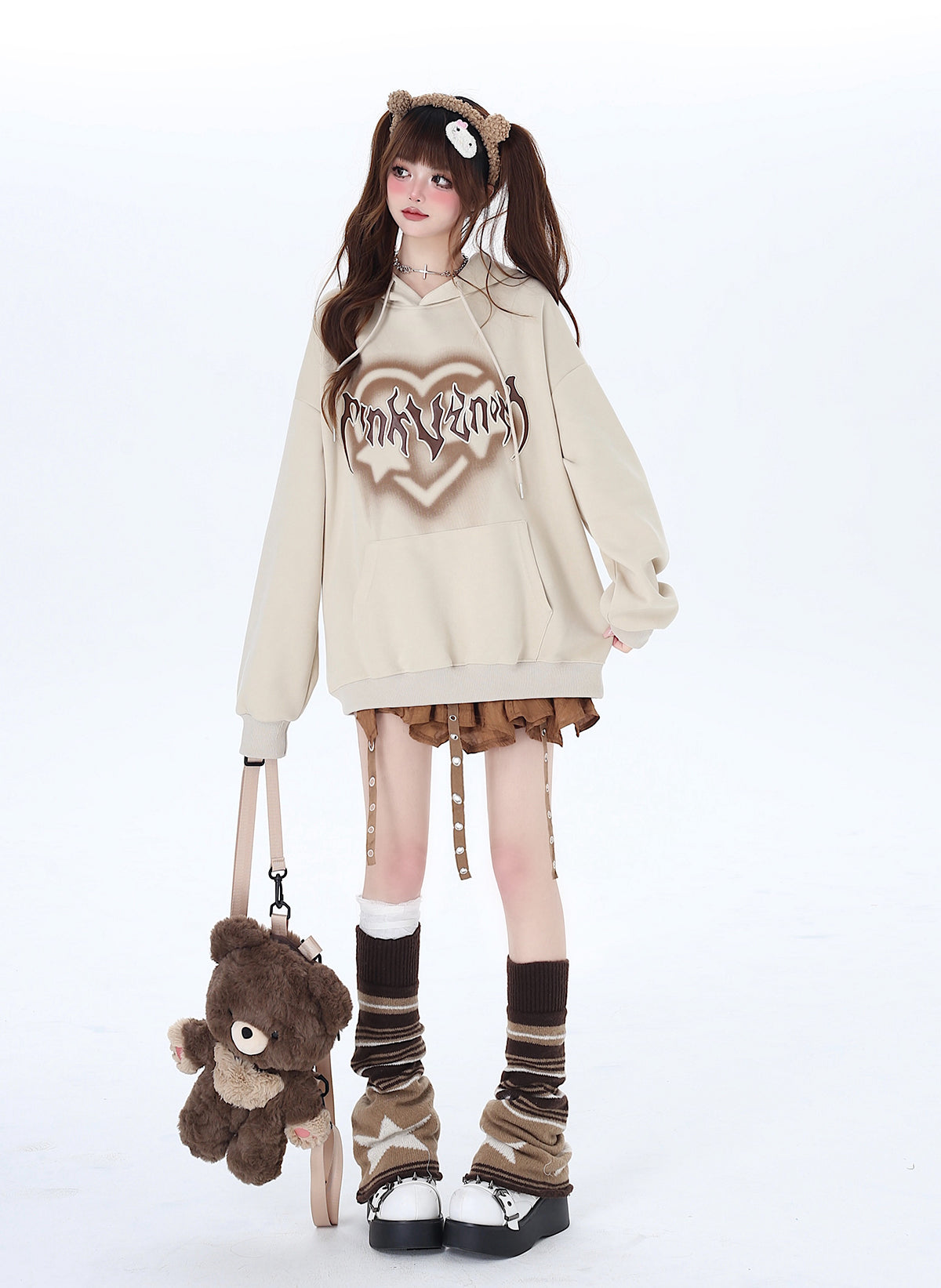 Cool Hooded Letter Oversized Hoodie Love American