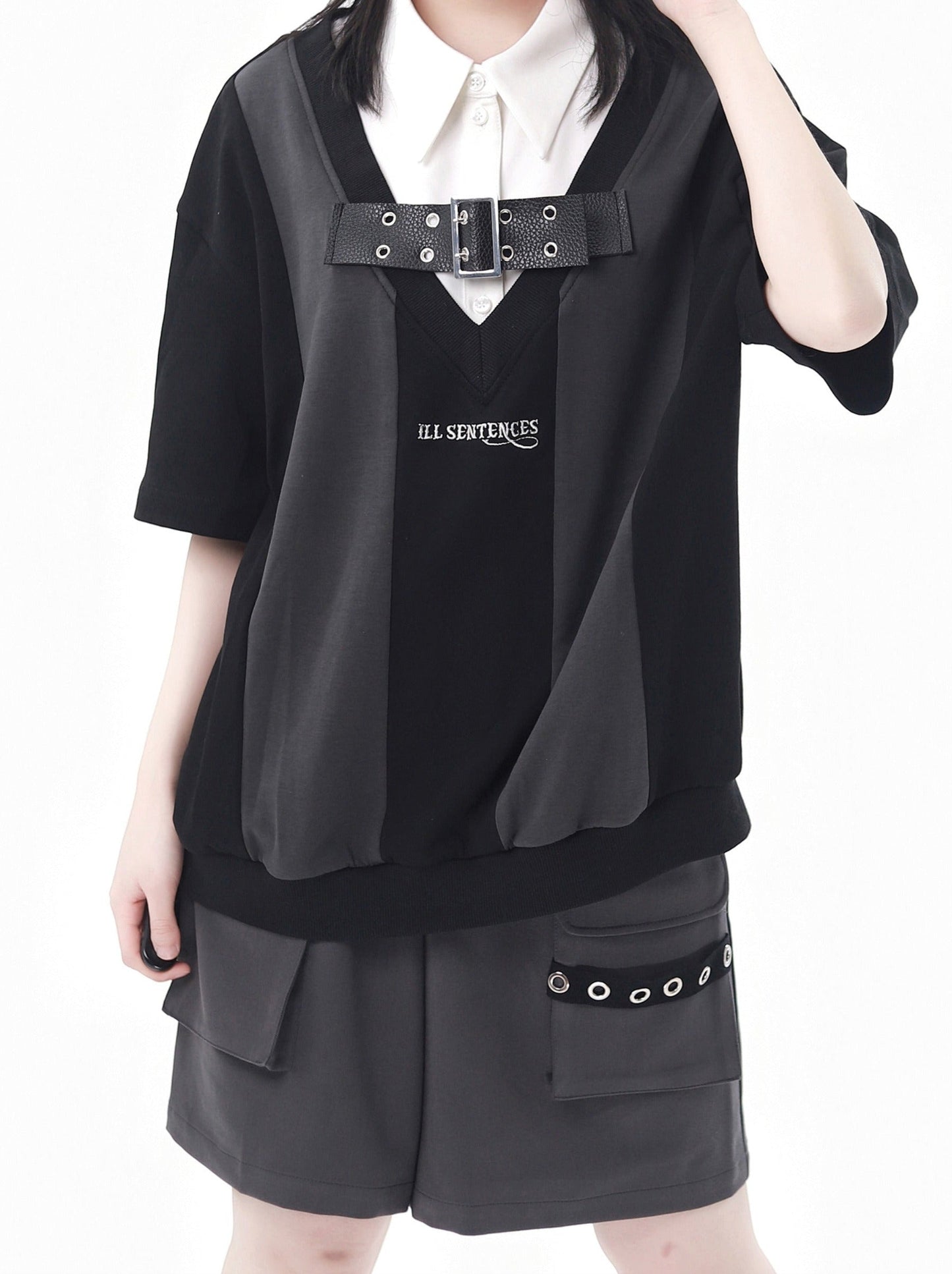 Costume chemise grise Princeton, gilet noir d'été universitaire
