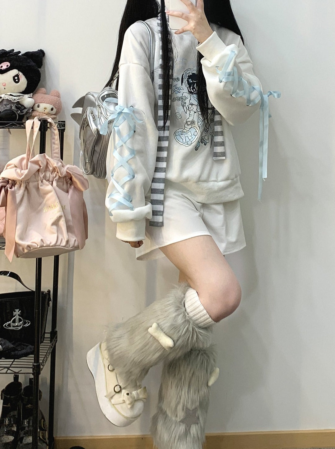 レースアップ Laundma Inn サブカルチャー トレーナー