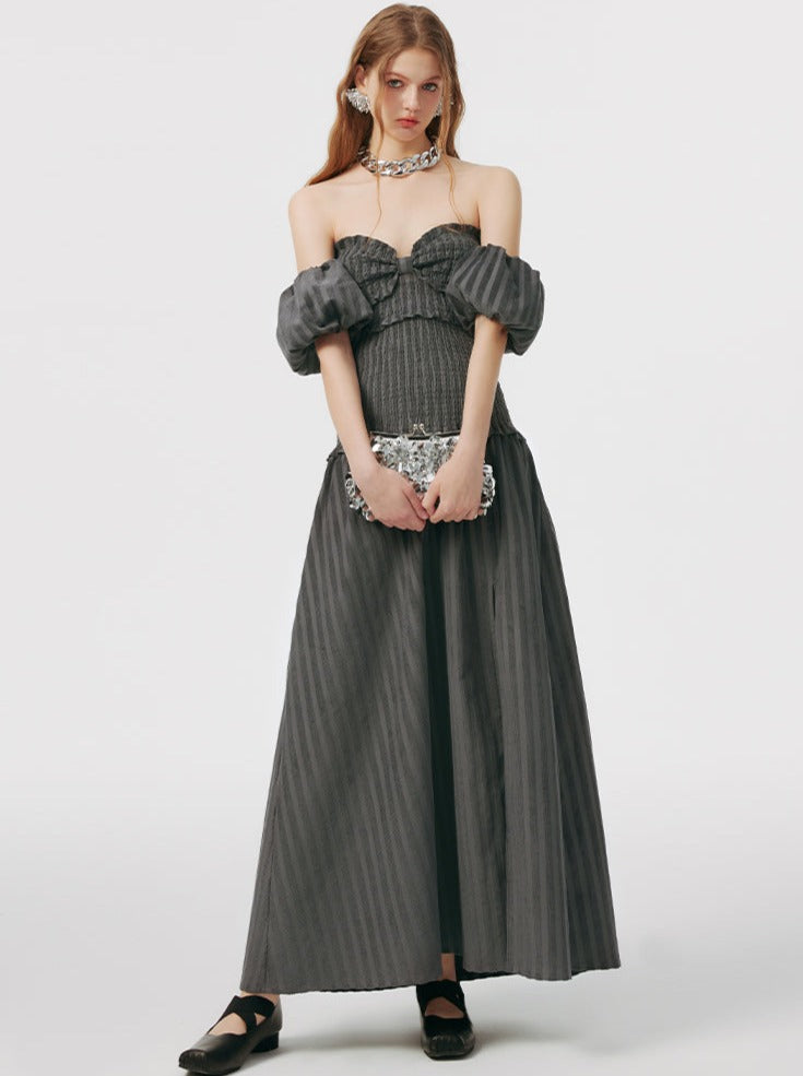 Top Long Tube Off-the-shoulder Dress
