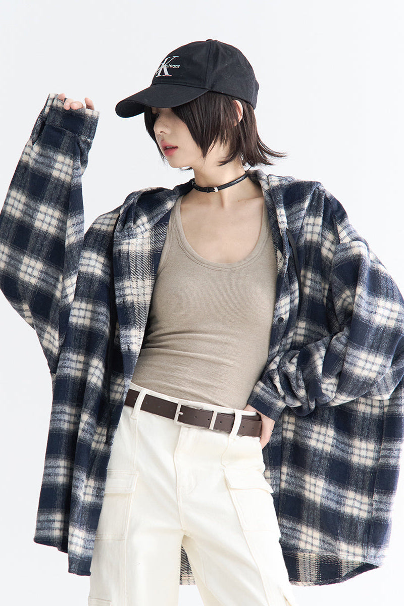 Peplum Hoodie Check