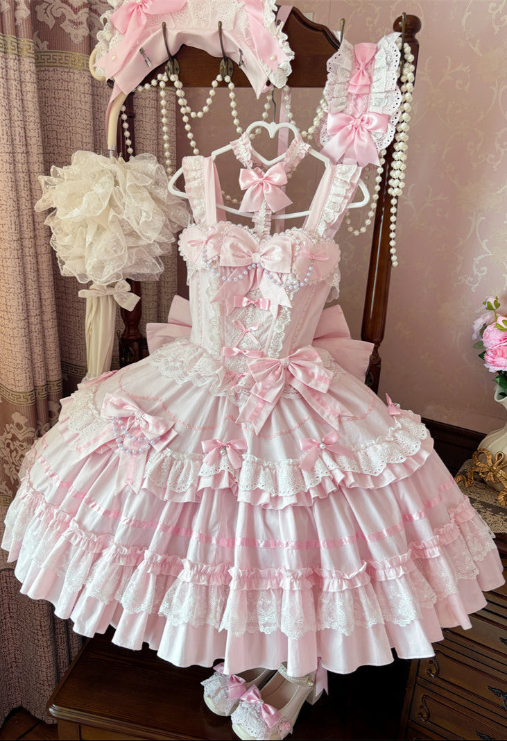 Haubenpuppe Kopfschmuck Kleid + Antike Prinzessin Perle