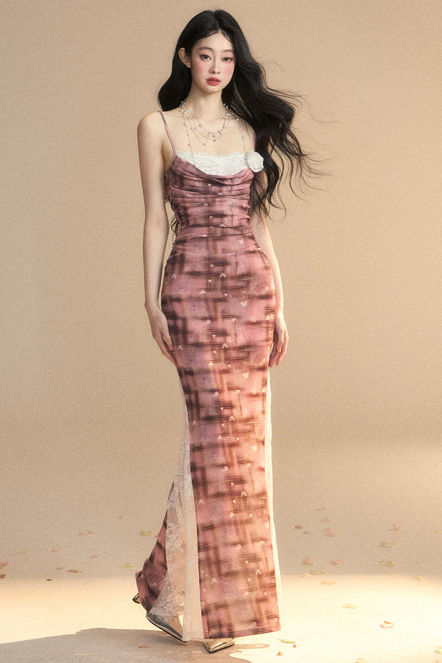 Dress Dreamland One Lace Check Shoulder