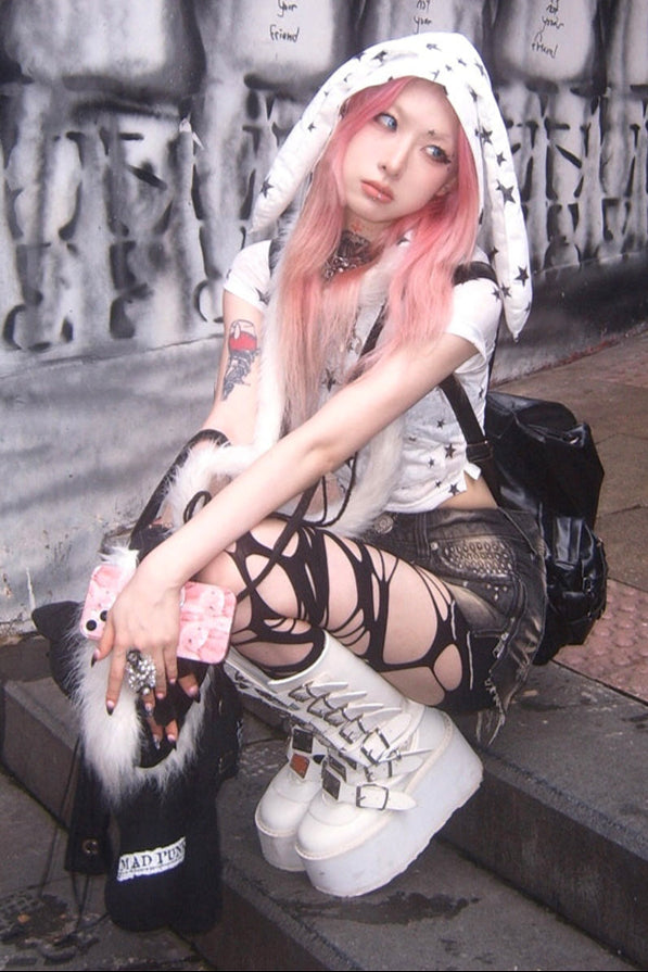 Ear Spicy Star Girl Tops Bunny