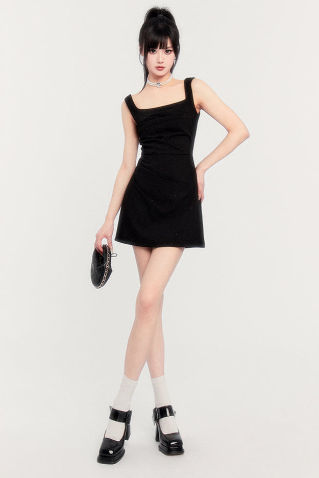 Halter French Square Dress Neck