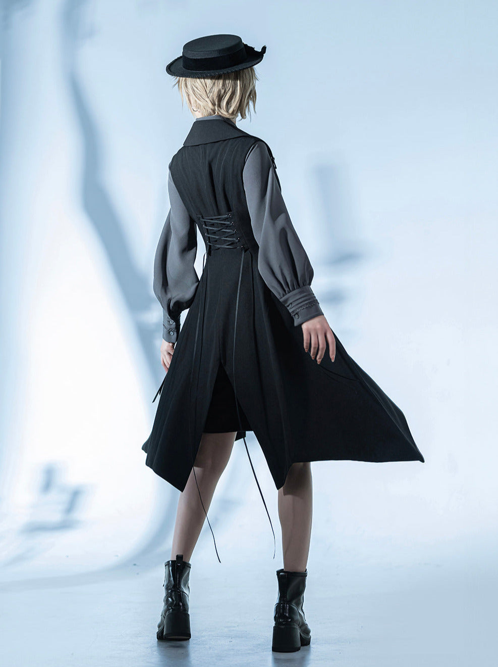 Gilet long et élégant style rétro Prince Dark