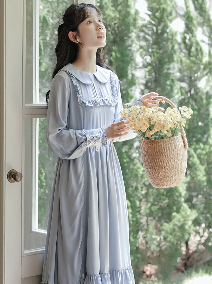 Art Dress Frill Long Retro