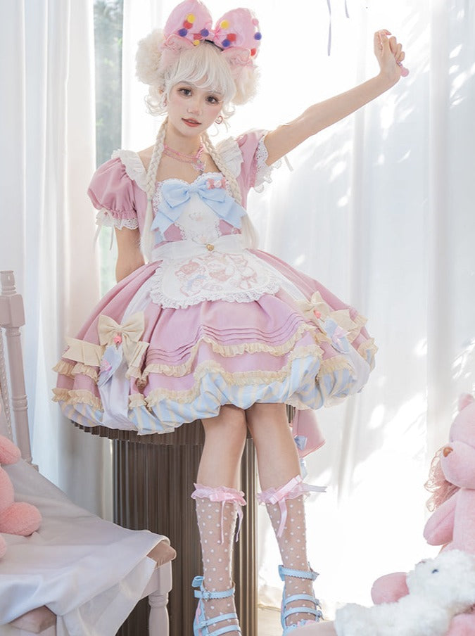 スイートドレスロリータ猫ヒョウ柄