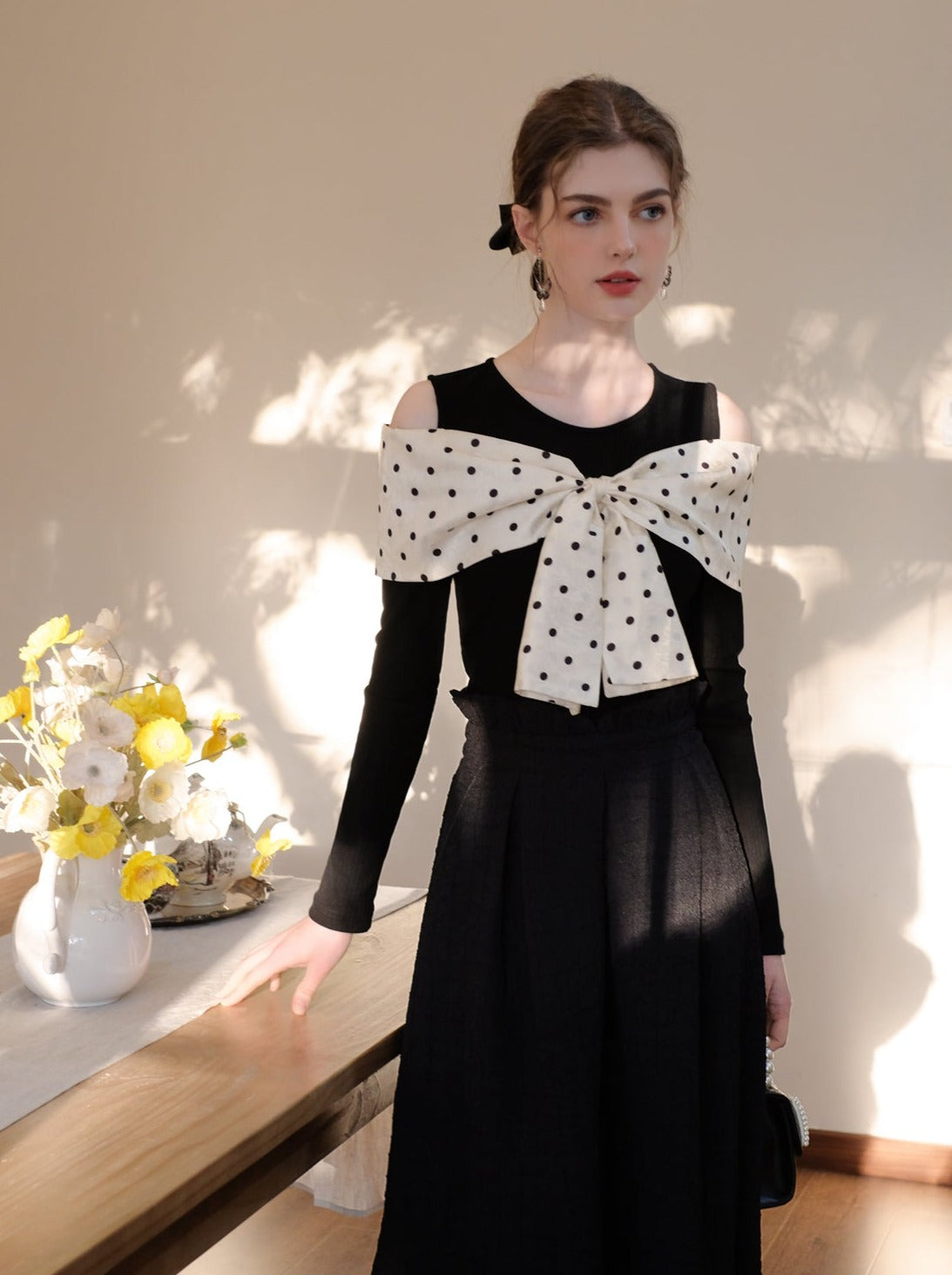Long Skirt Brown Bob Top Dot Queen + Sugar