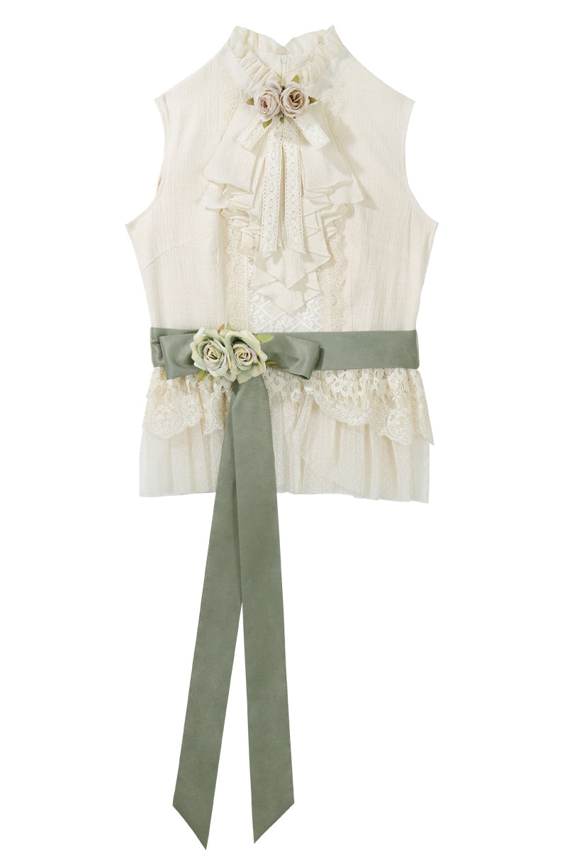 Product Kula + Retro Flourescent Sleeveless Reserved Time Top Elegant Skirt