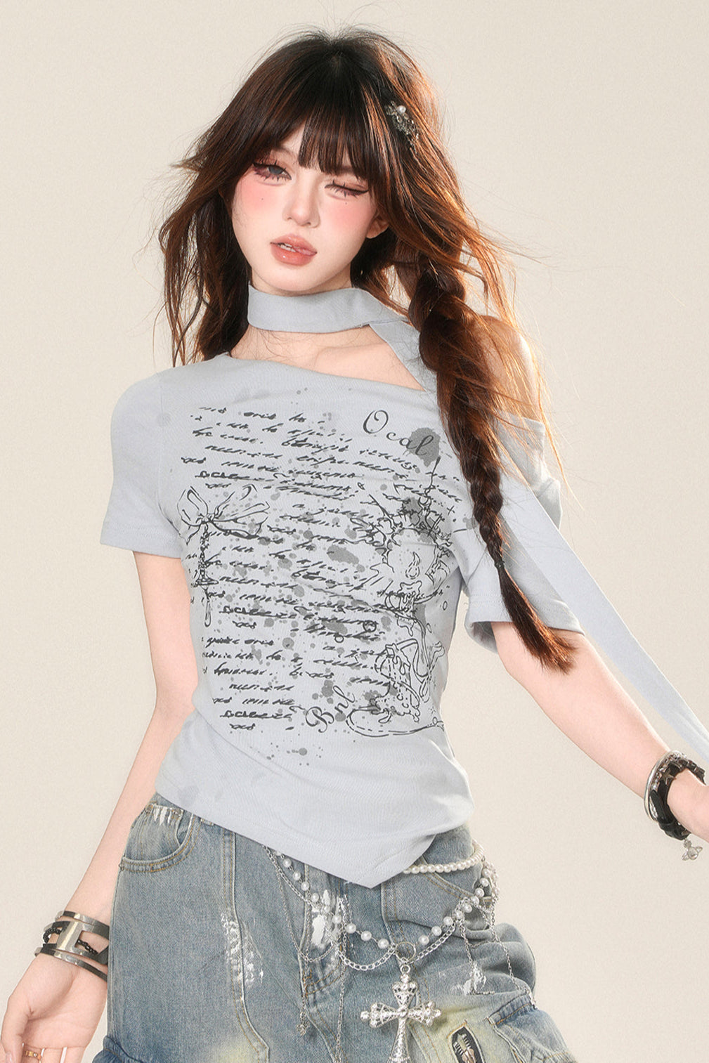 Shoulder Betty Asymmetrical One Top