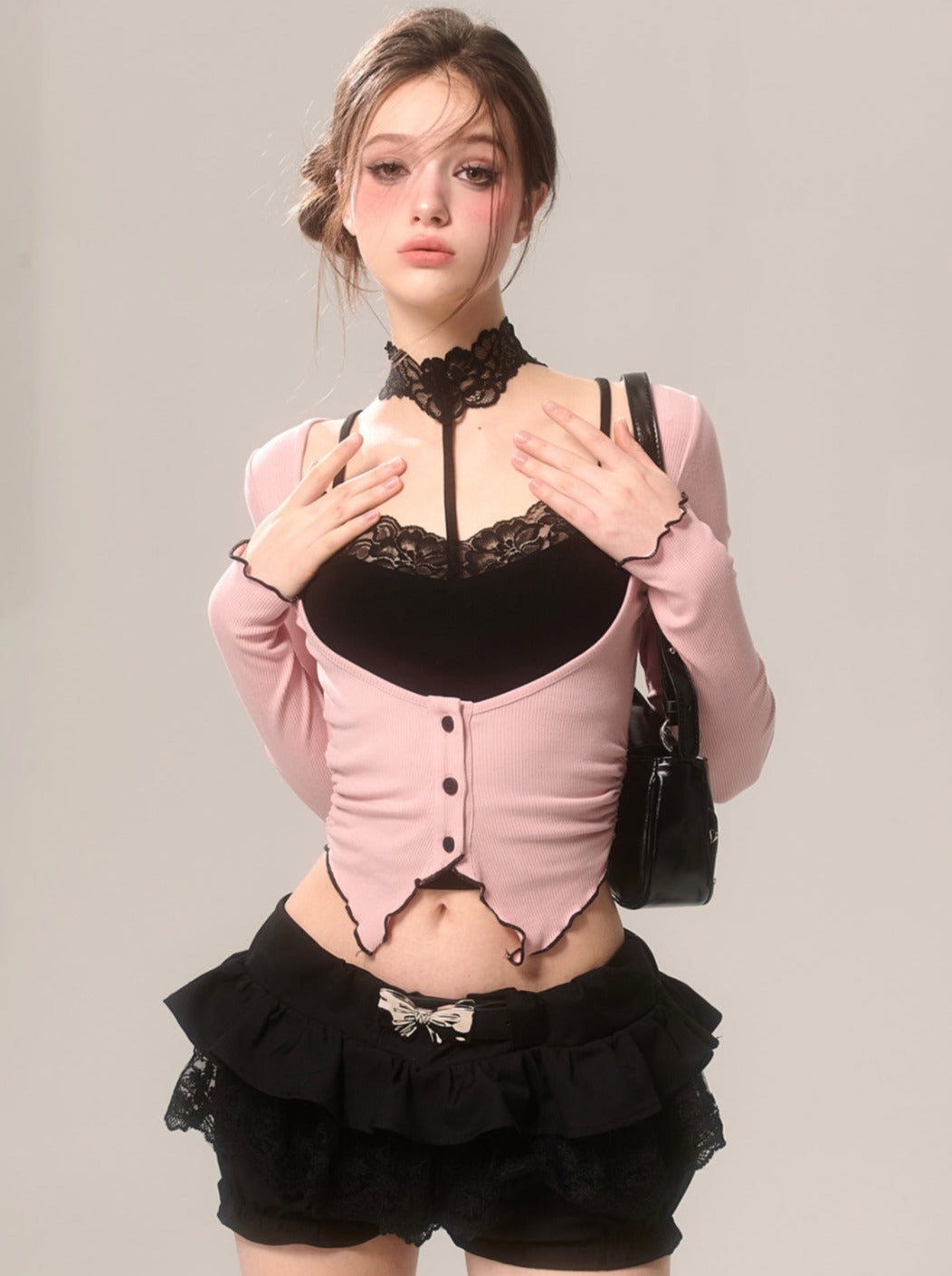 Cardigan Romantic Open-neck