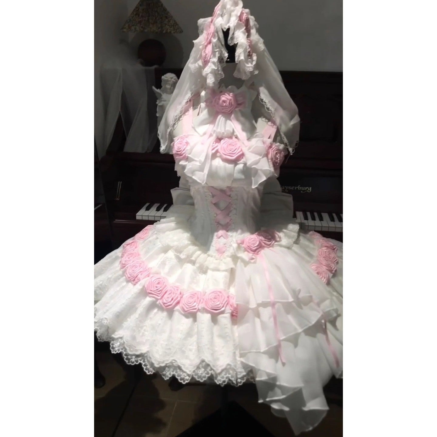 Elegant Pink White Lolita Dress BE007