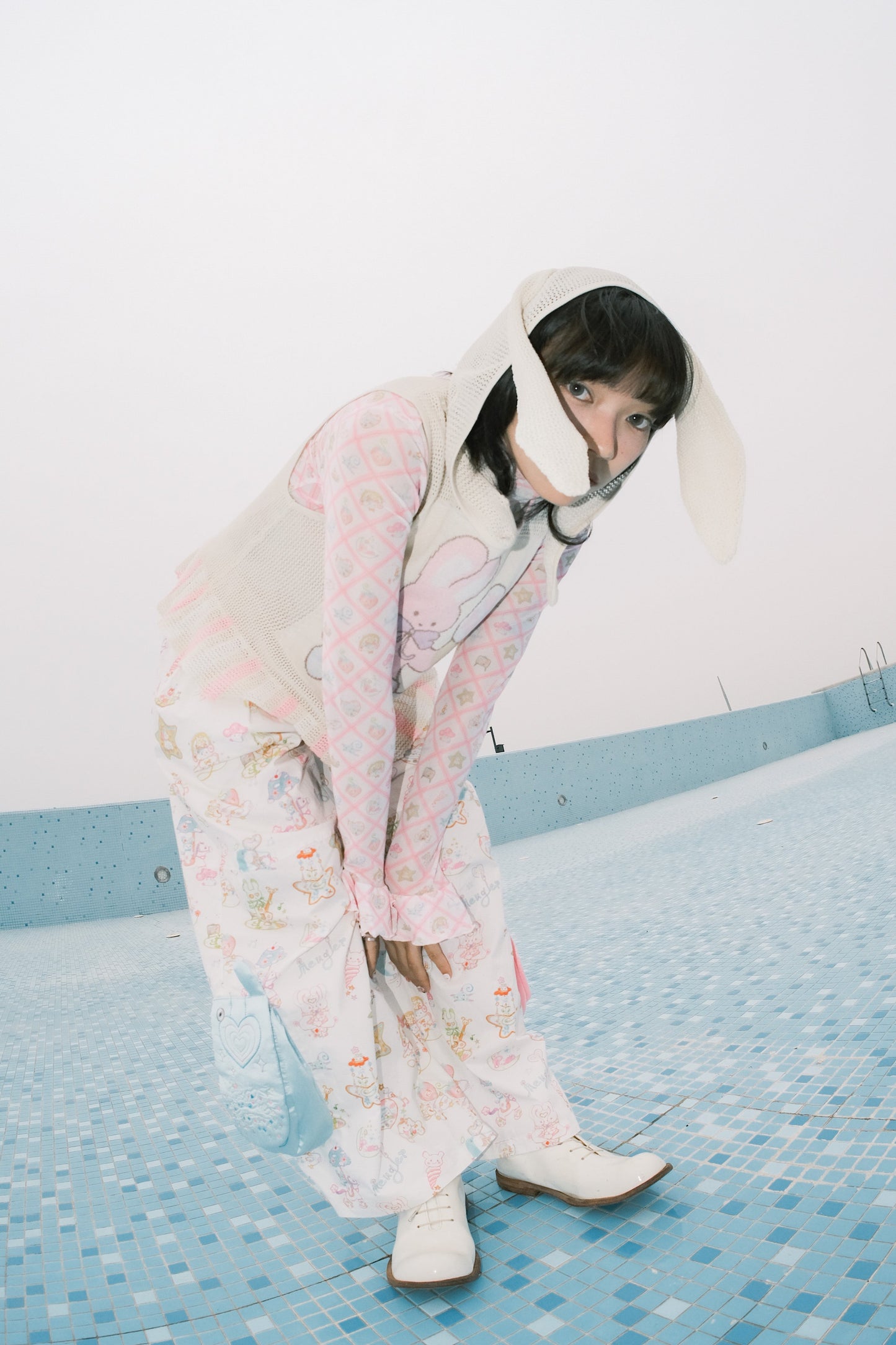 Subculture animal hat mesh vest +