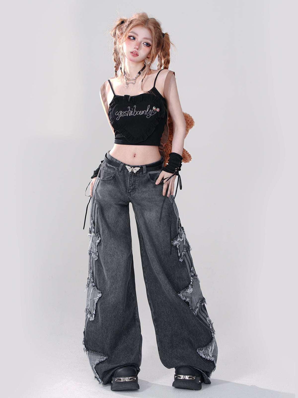 Slim Girl Short Tops Style Suspender Fantasy